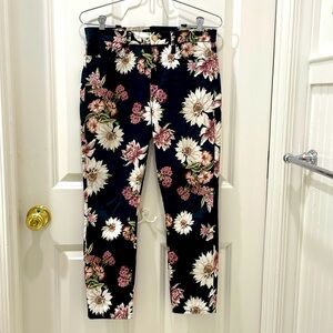 Jen 7 By 7 For All Mankind Ankle Skinny Jean Style Flower Print Pants